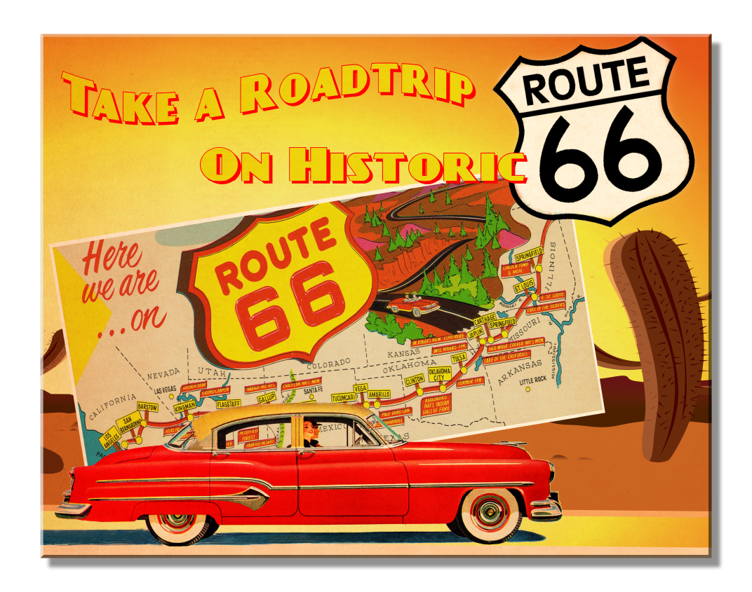 ティン サイン Rt 66 Roadtrip