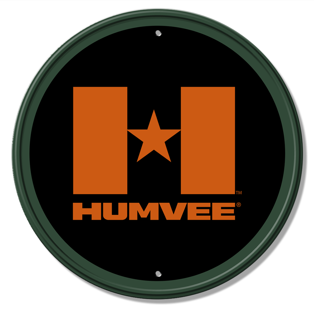 ティン サイン ROUND HUMVEE FLAG