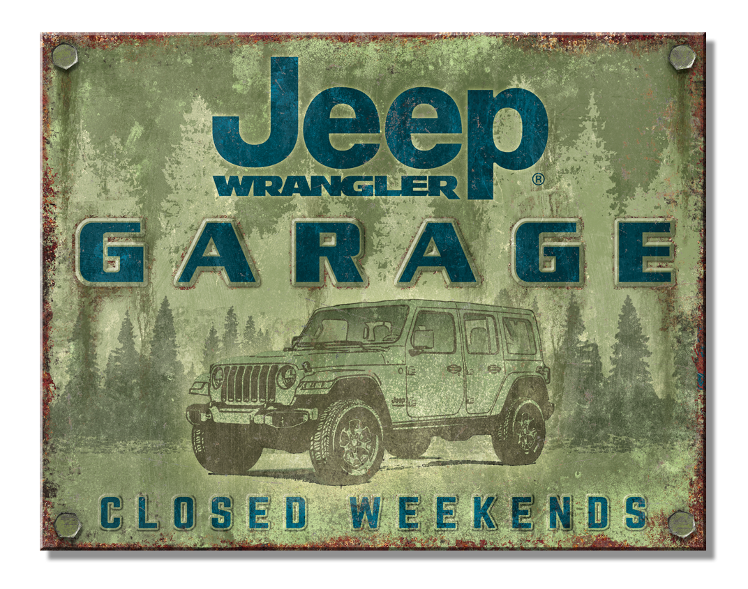 ティン サイン Jeep Garage