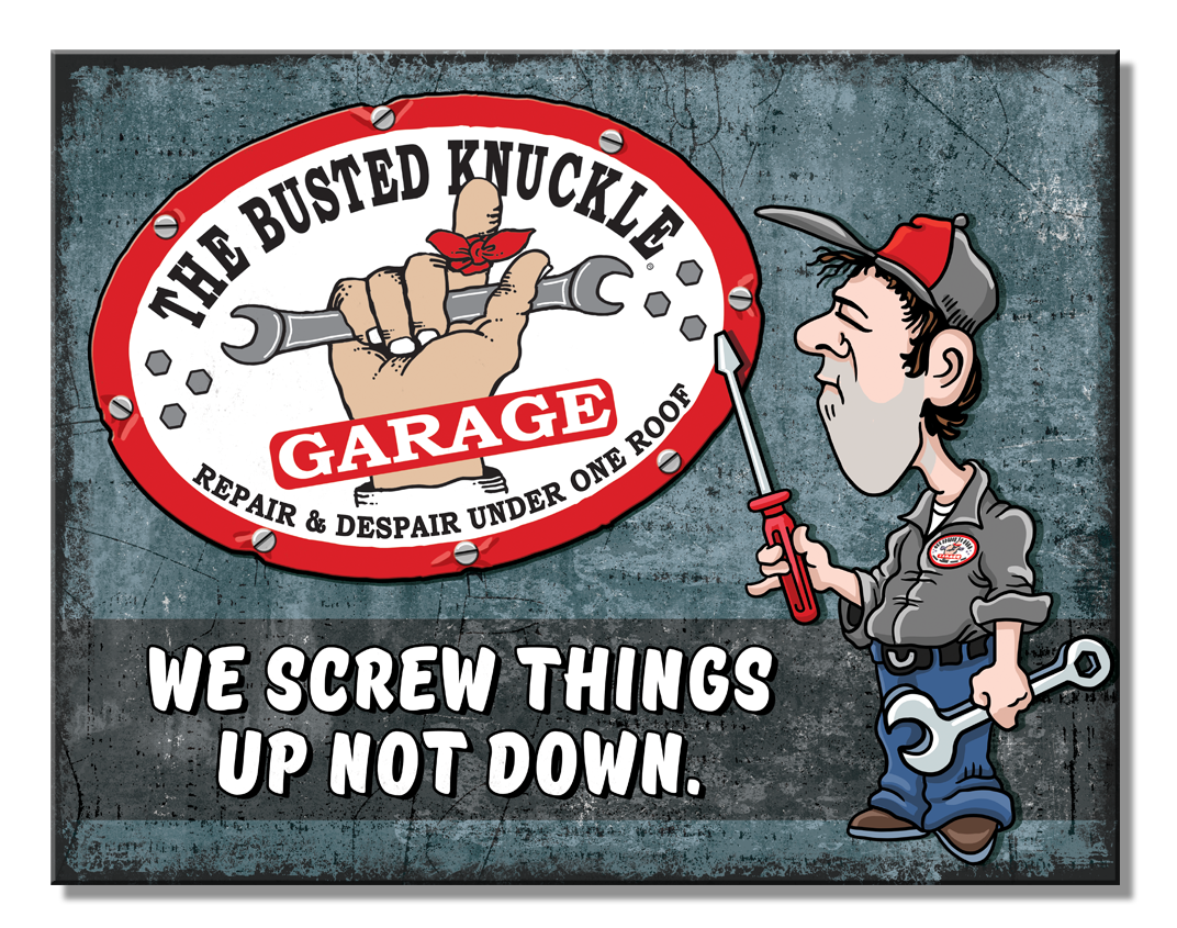ティン サイン Busted Knuckle Screw