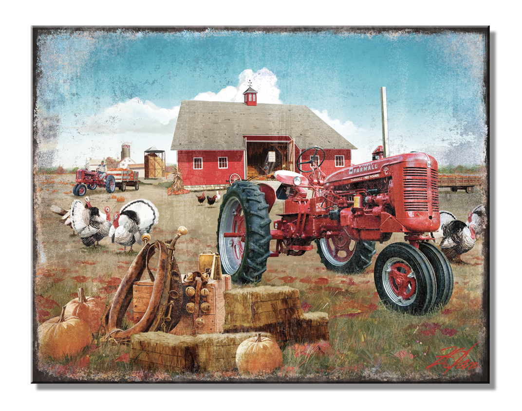ティン サイン Farmall Harvest