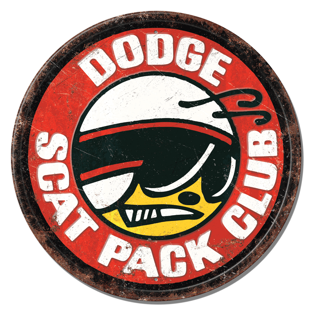 ティン サイン Dodge Scat Pack Round