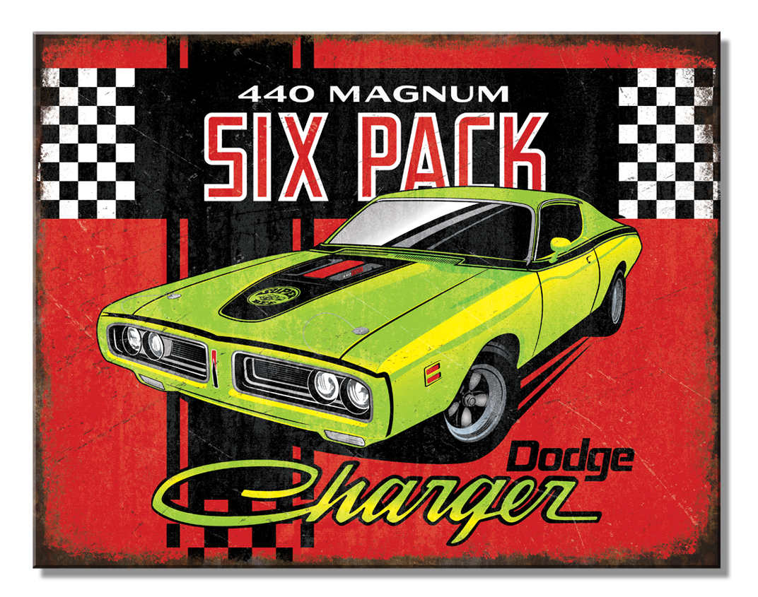 ティン サイン Dodge Six Pack