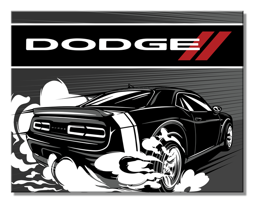 ティン サイン Dodge Black Speed