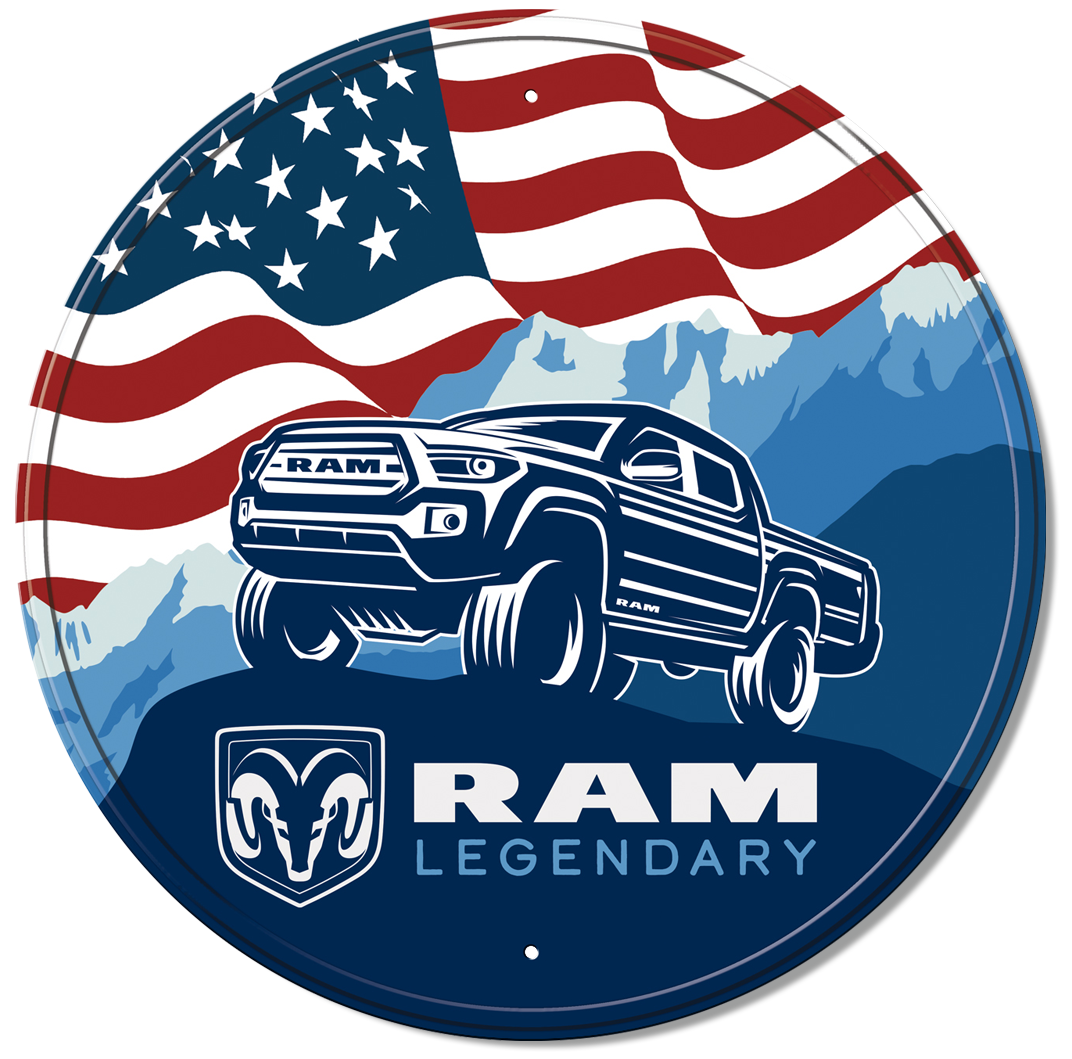 ティン サイン RAM Legend Round