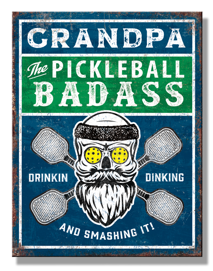 ティン サイン Pickleball Grandpa
