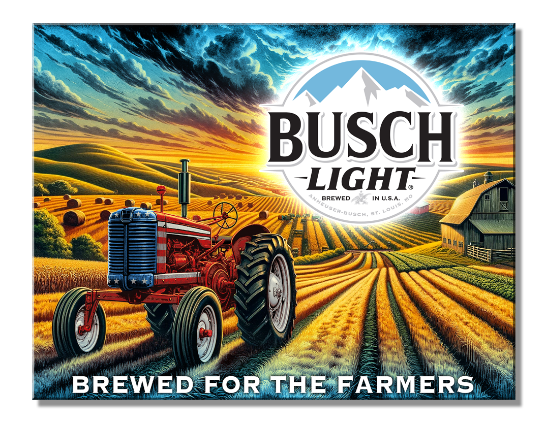 ティン サイン Busch Light Farmers