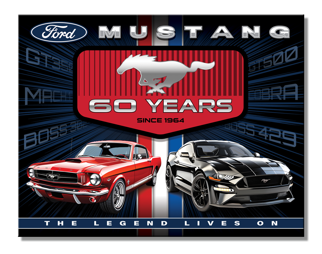 ティン サイン Ford Mustang 60 yrs