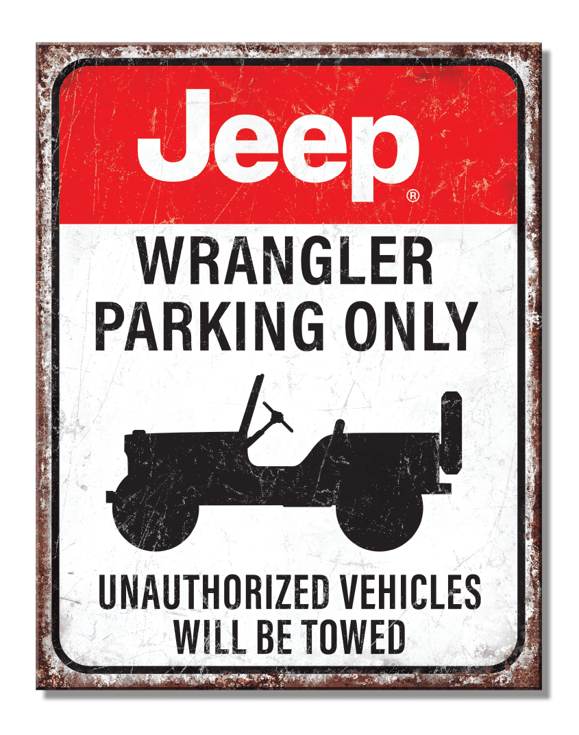 ティン サイン Jeep Wrangler Parking