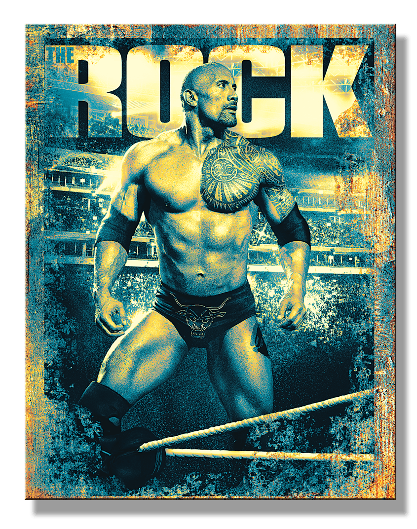 ティン サイン WWE ROCK