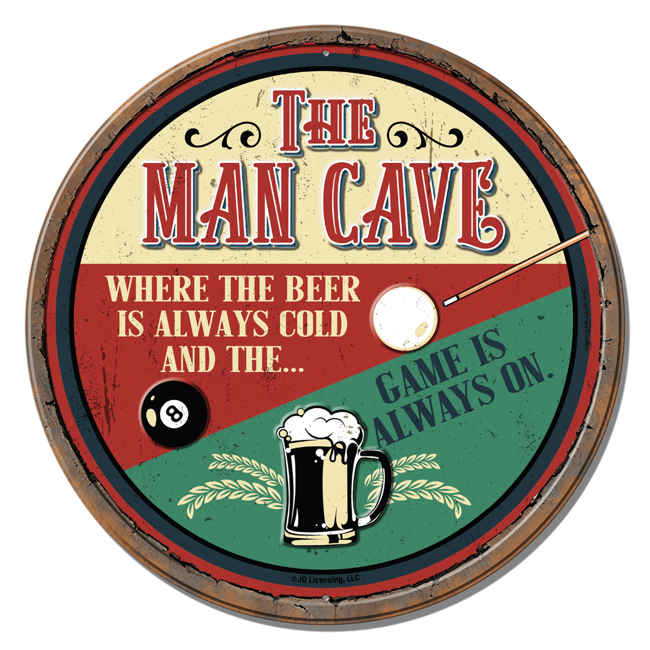 ティン サイン ROUND - JQ - Mancave