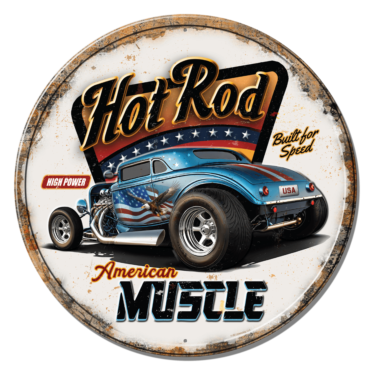 ティン サイン ROUND - JQ - American Muscle