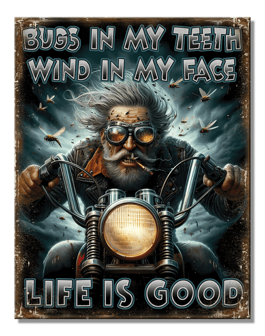 ティン サイン Old Biker
