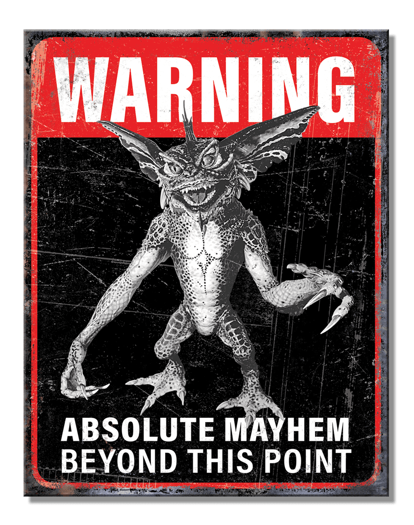 ティン サイン Gremlins - Warning