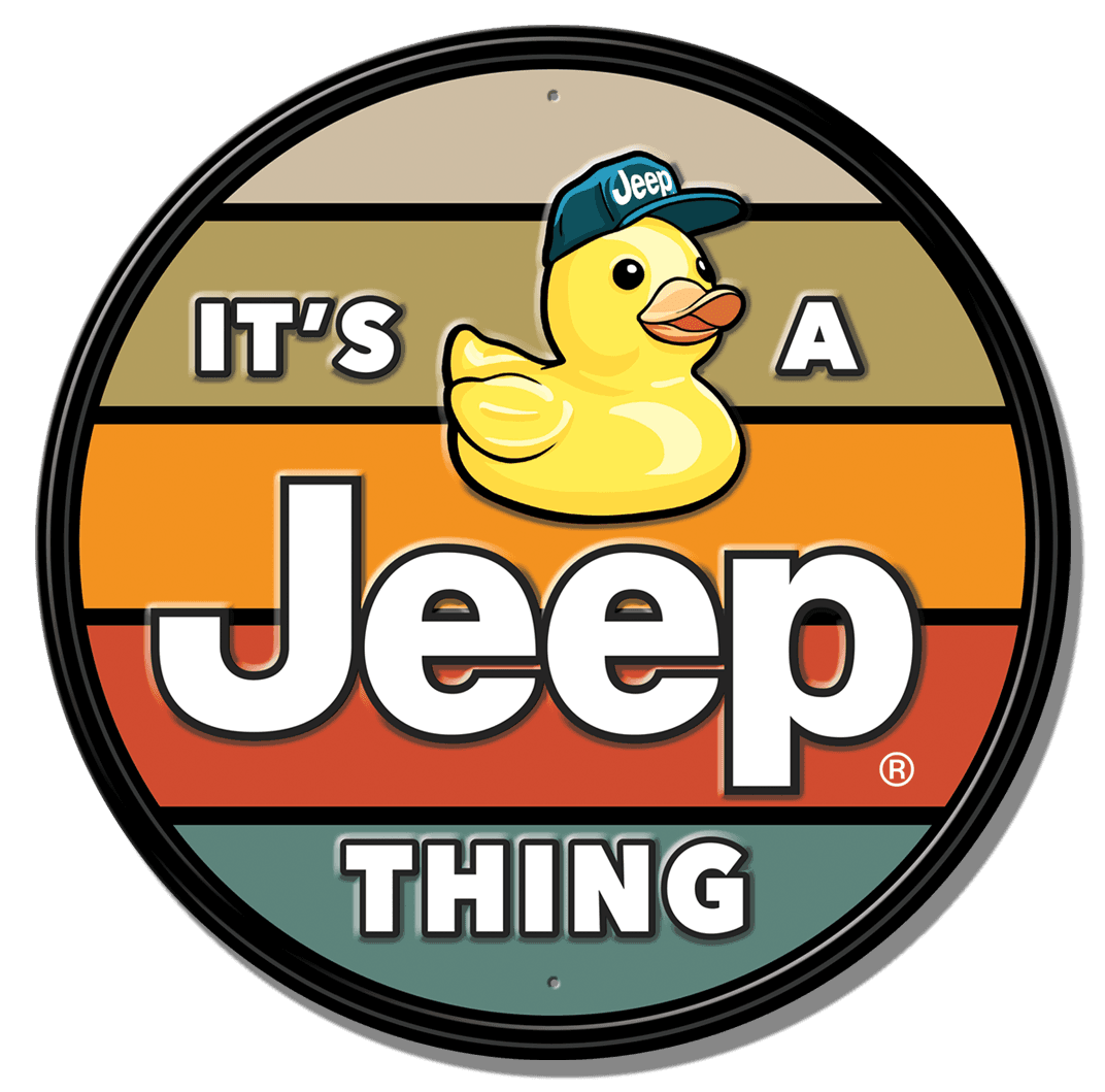 ティン サイン ROUND - JEEP Duck