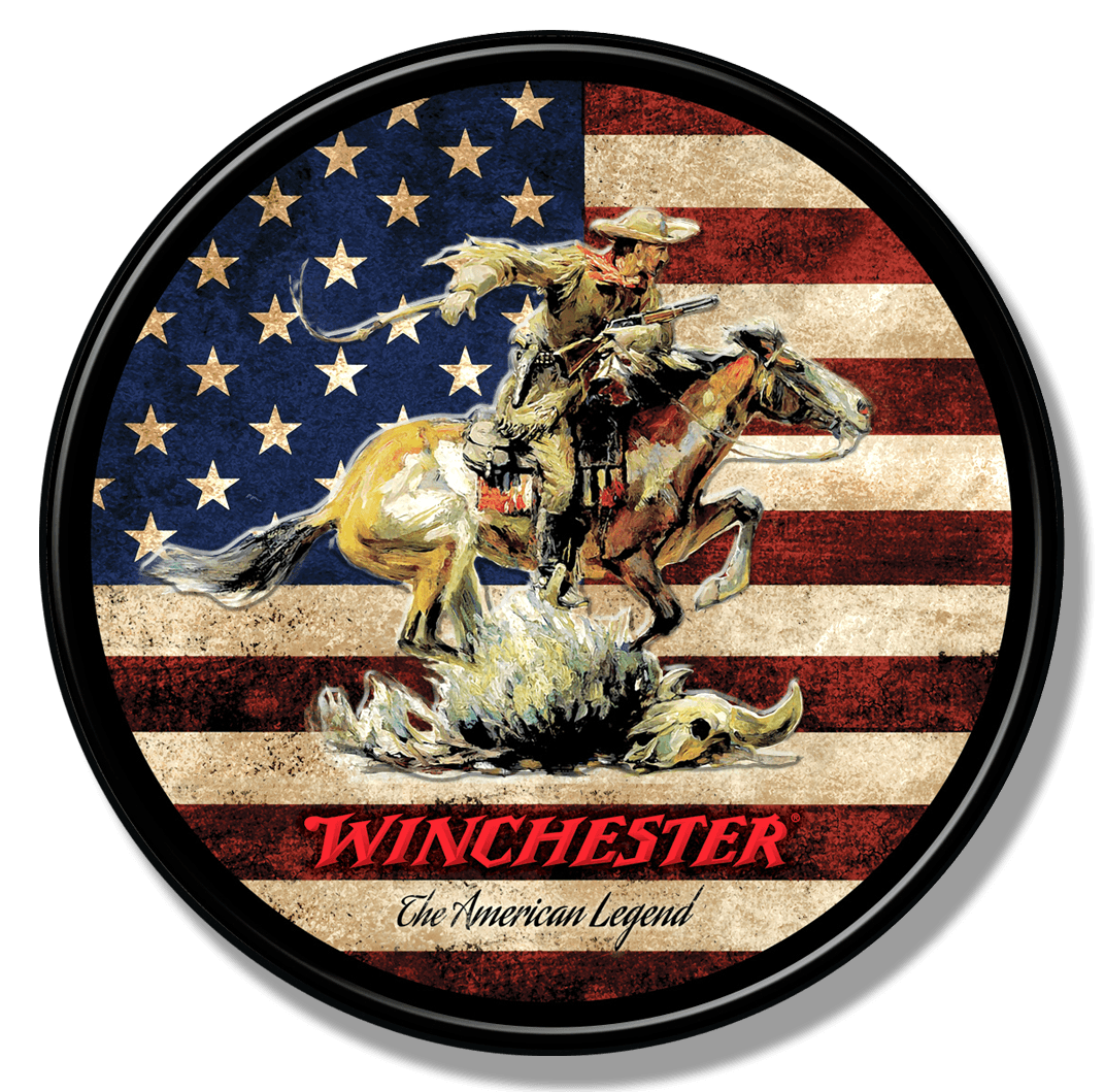 ティン サイン ROUND-Winchester Flag