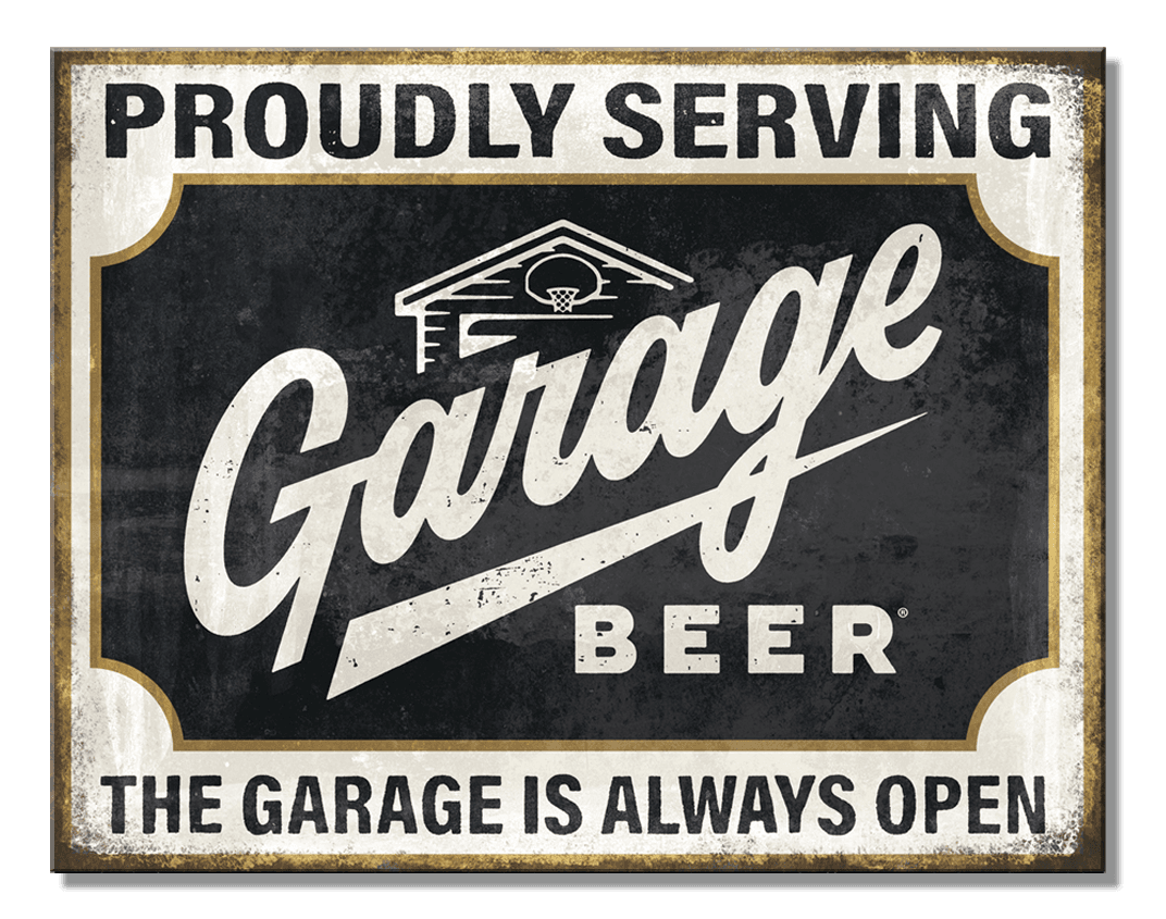ティン サイン Garage Beer - Serving
