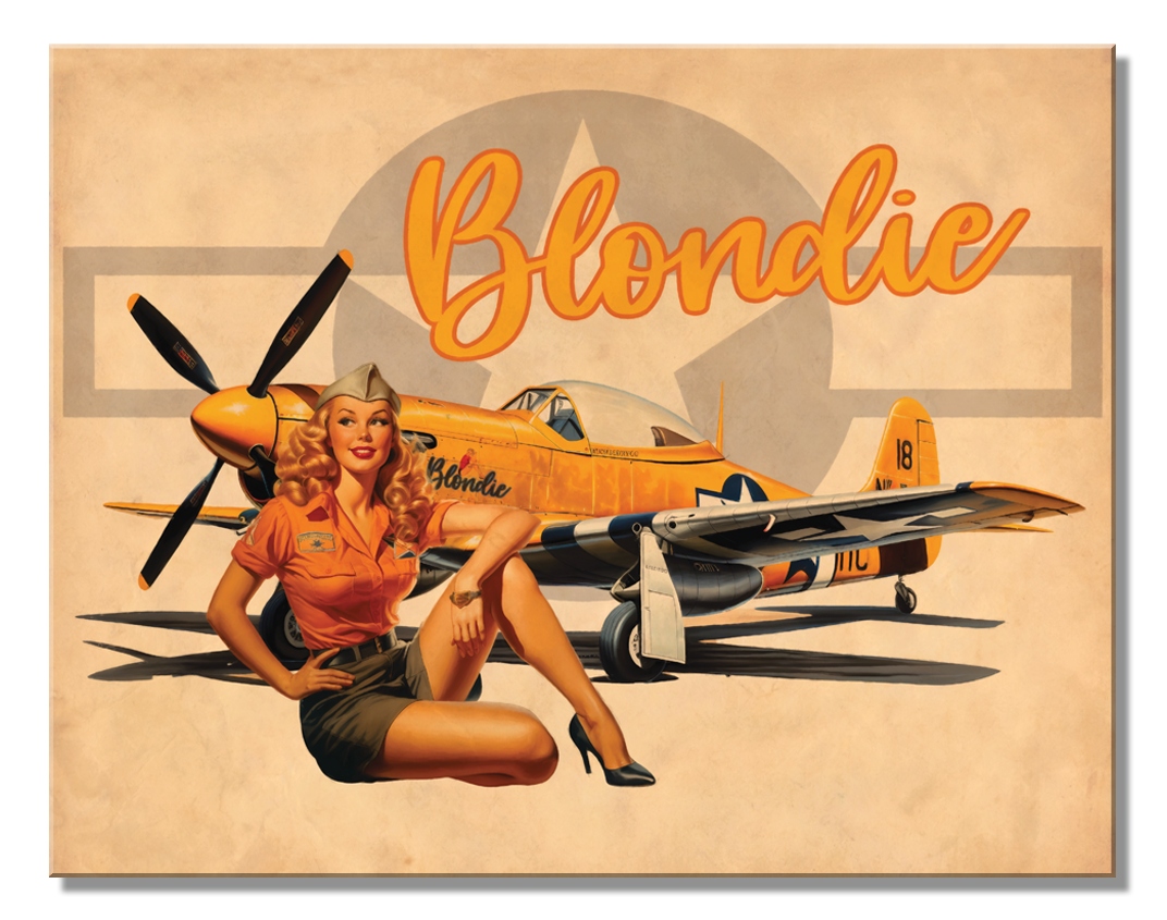 ティン サイン Blondie Pin Up