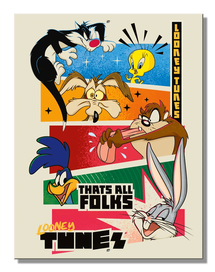 ティン サイン Looney Tunes-Collage