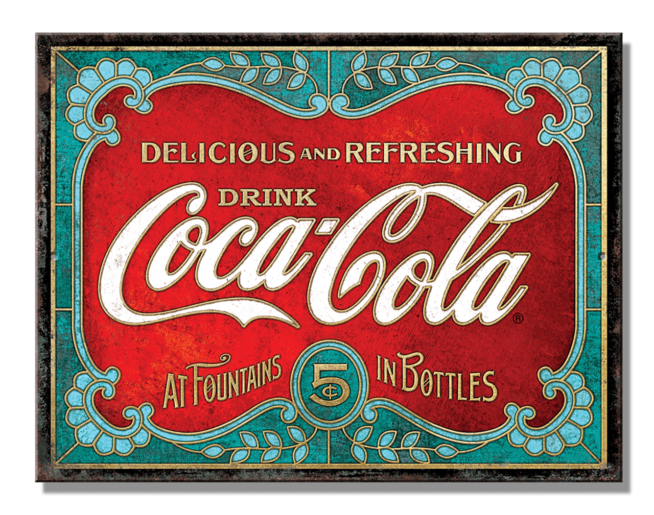 ティン サイン COKE Fountains