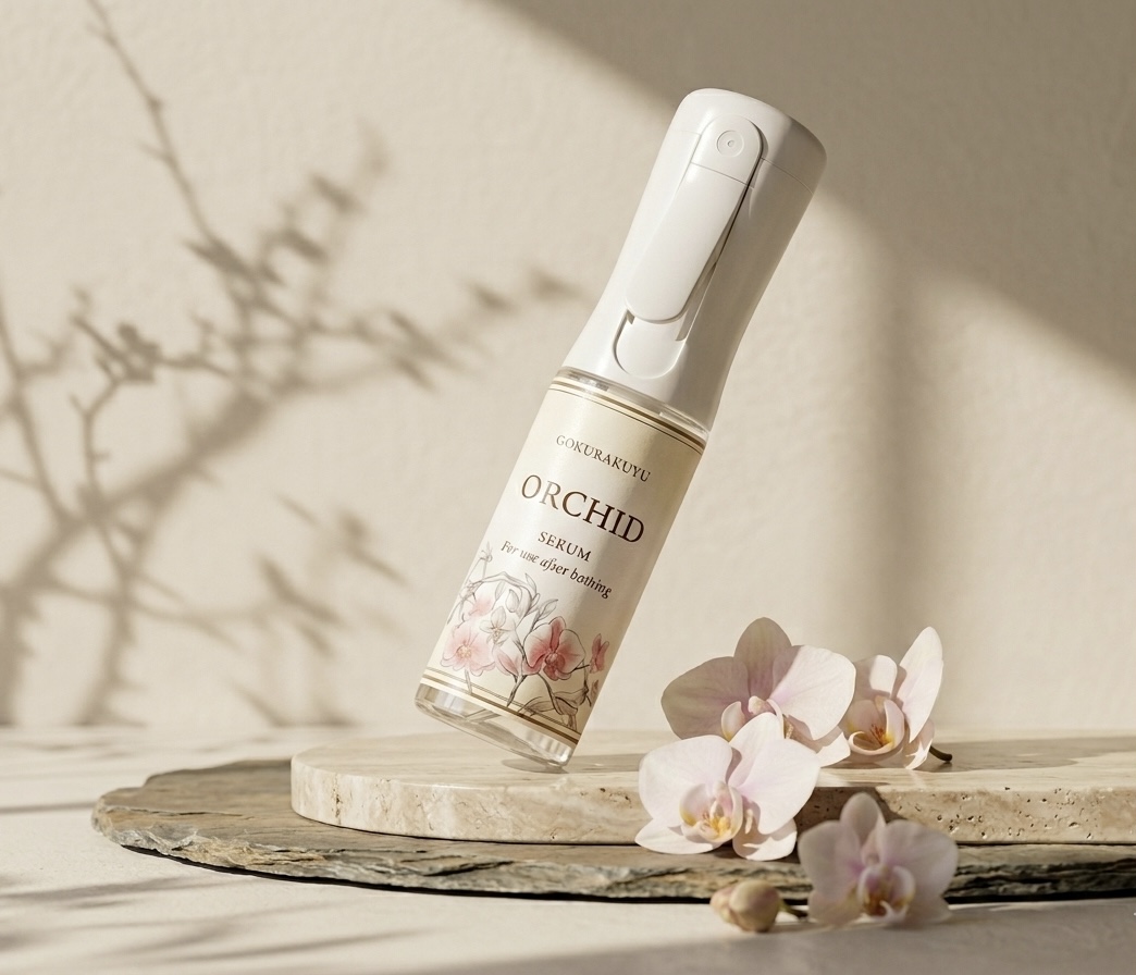 湯上がり専用美容液ミストの使用シーン