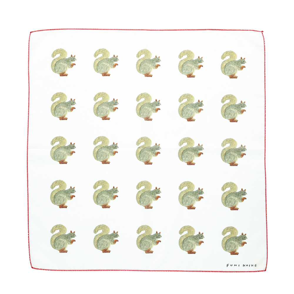 Koike Fumi Animal Handkerchief Squirrel