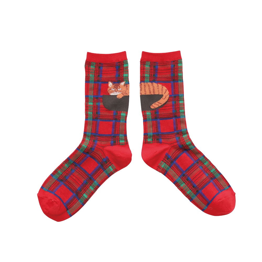 Matsuo Miyuki Check Socks Stripe