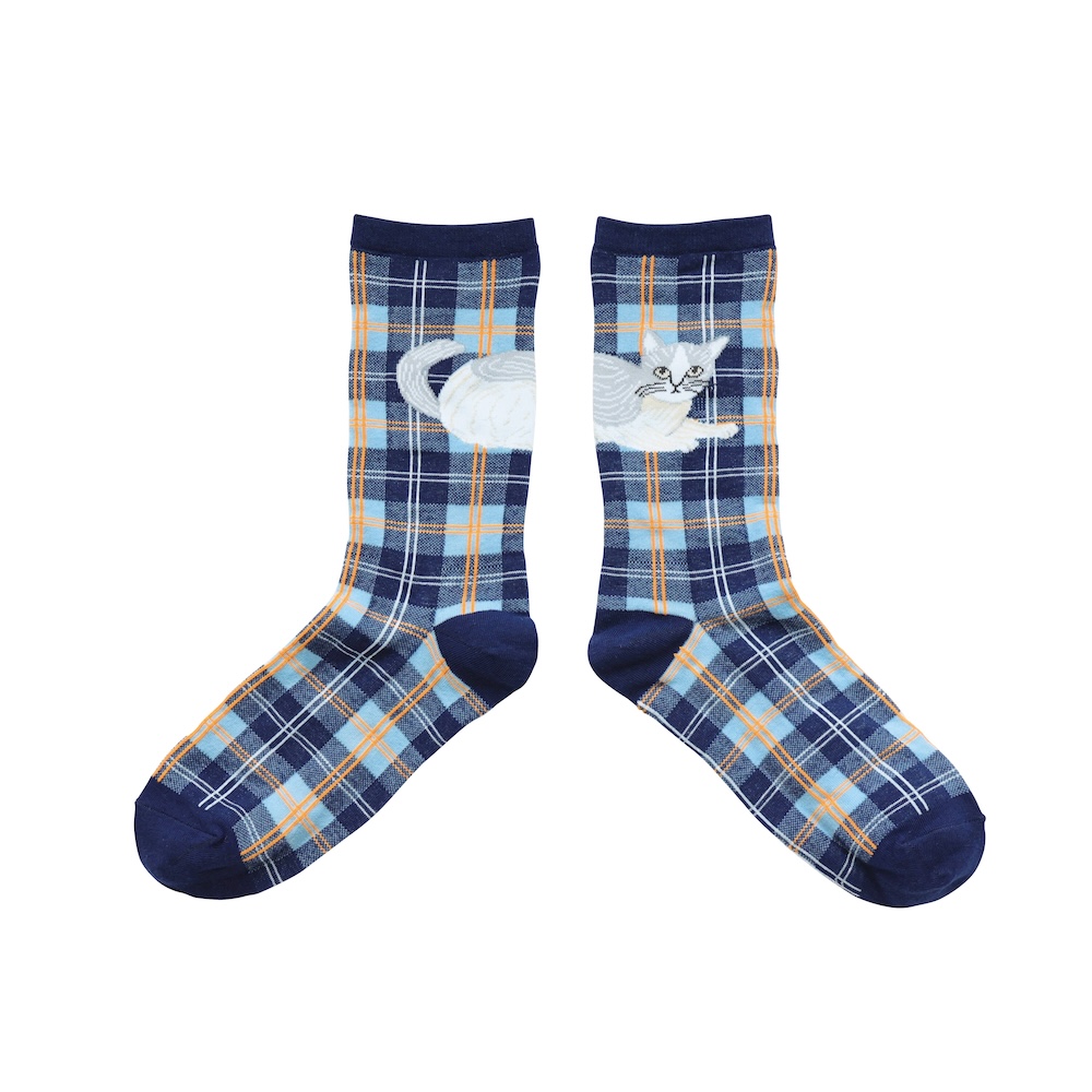 Matsuo Miyuki Check Socks Ruru