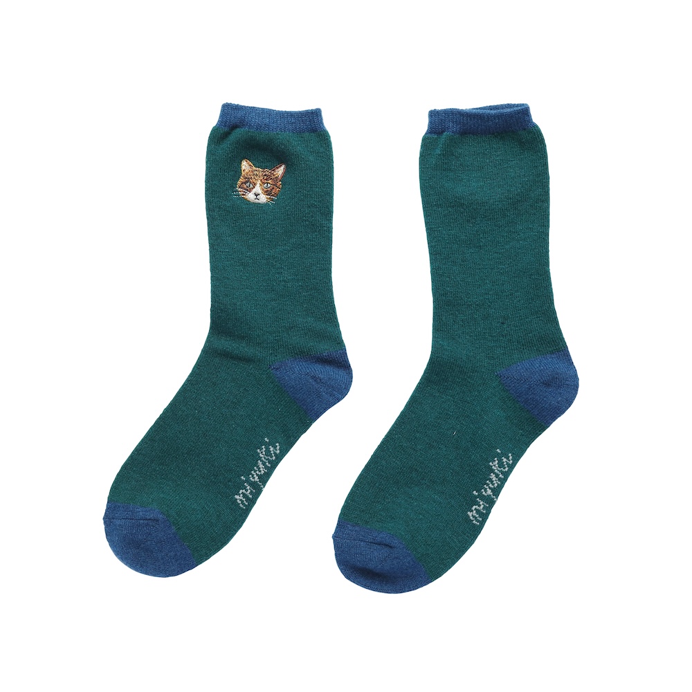 Matsuo Miyuki Wool blend EMB'D-cat Maron