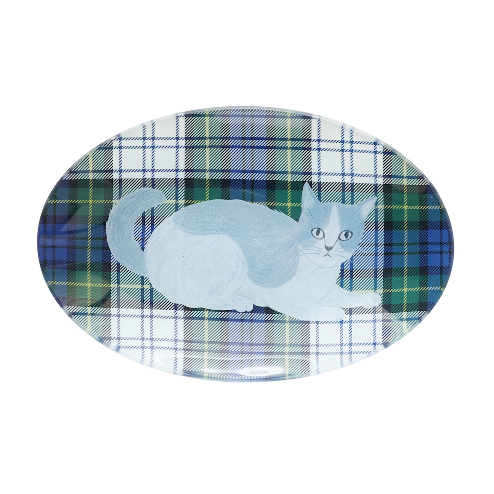Matsuo Miyuki Glass Oval plate Ruru