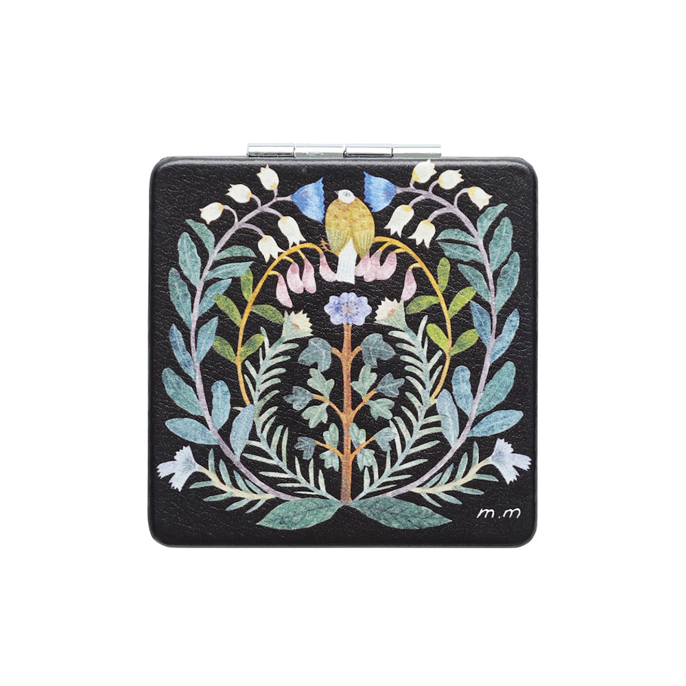 Matsuo Miyuki Square mirror Flower bird