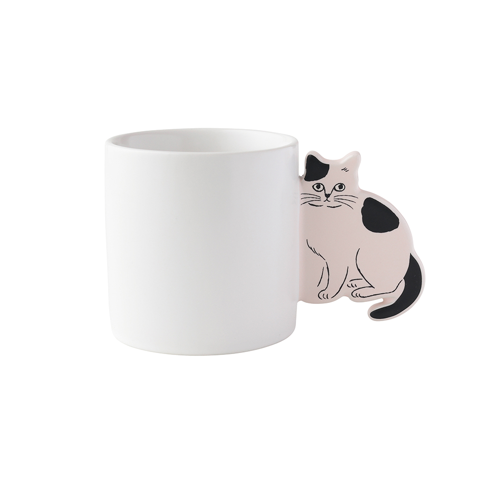 Matsuo Miyuki Cat handle mug Pumpkin