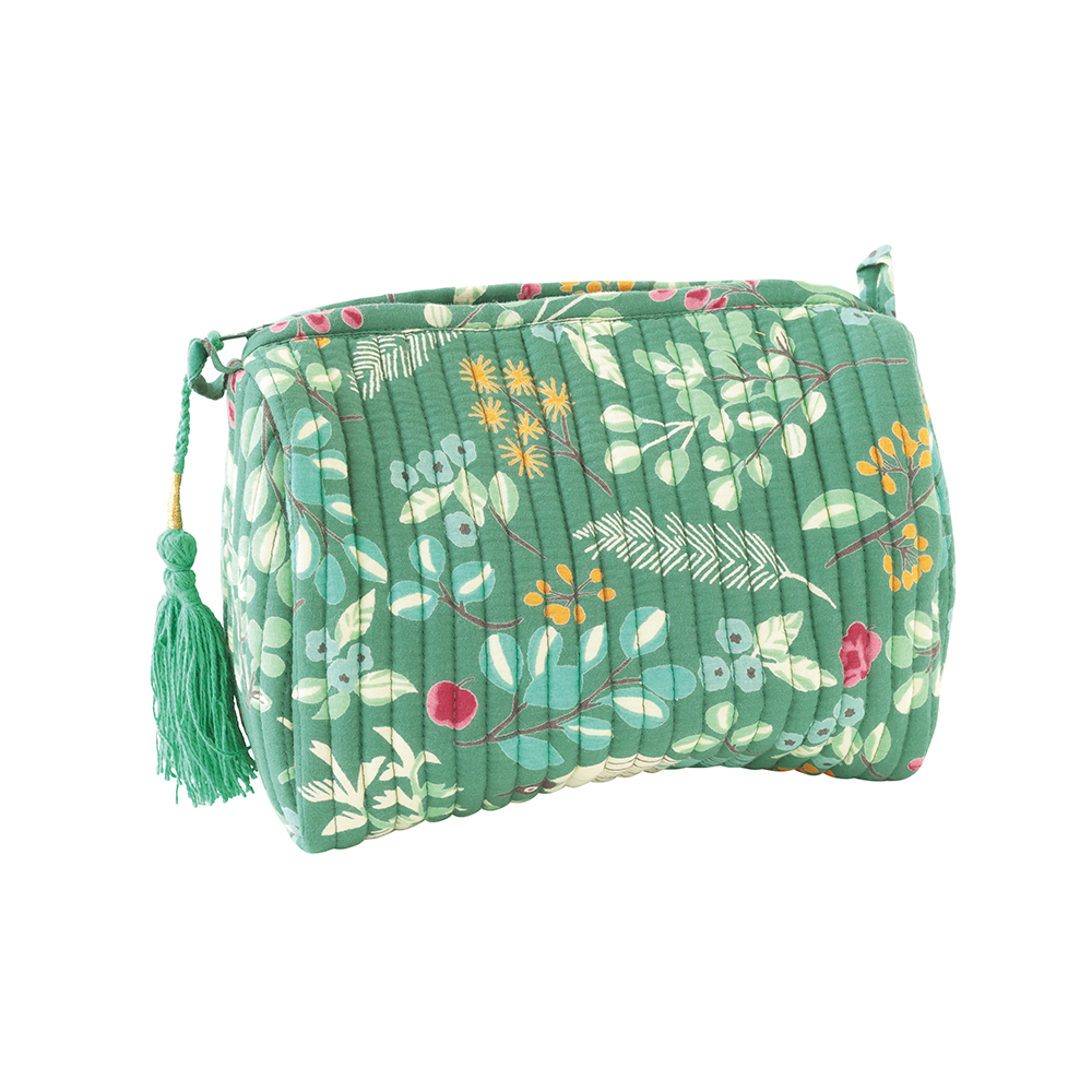 Matsuo Miyuki Indian Quilted Pouch Forest