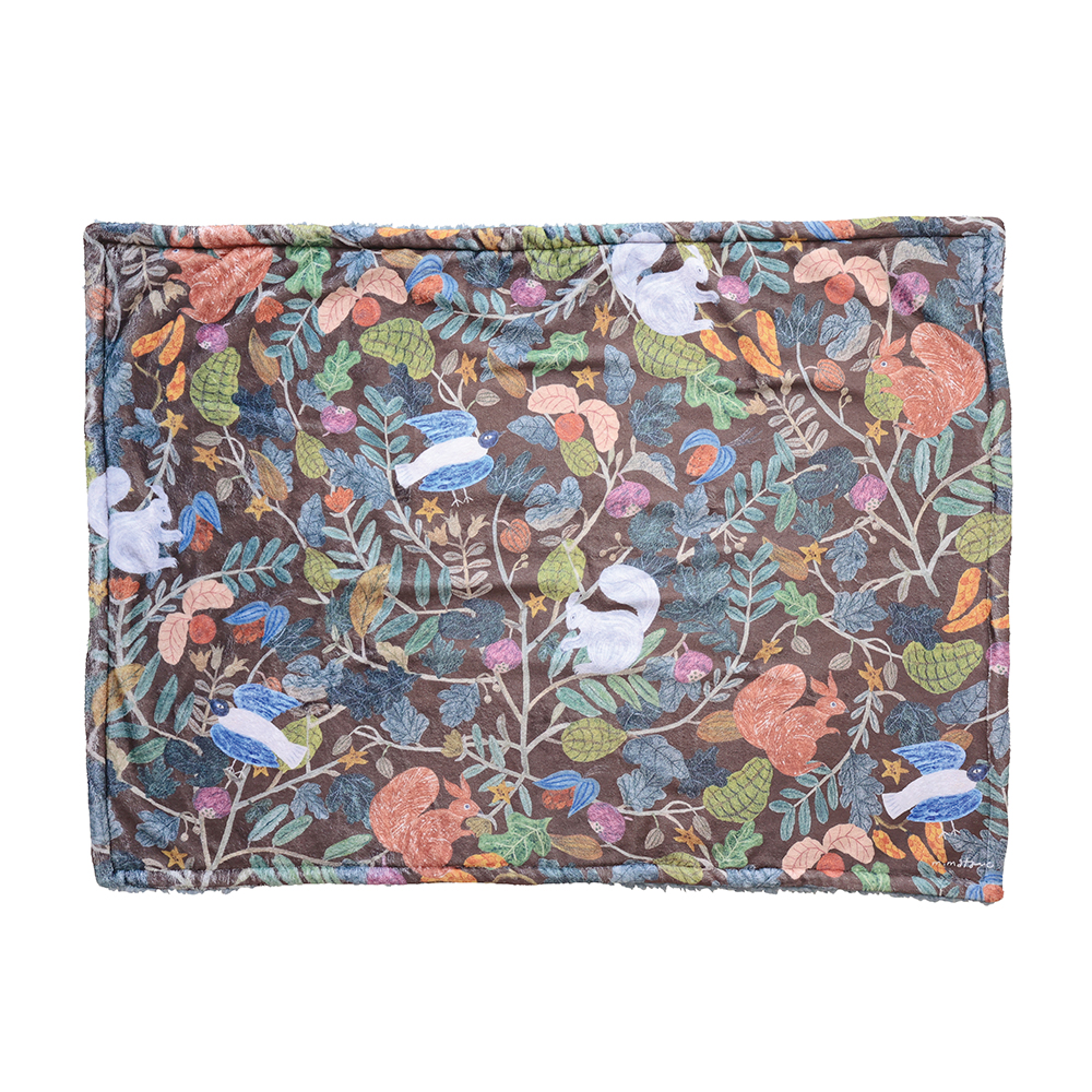 Matsuo Miyuki Boa Blanket Plants-Squirrel
