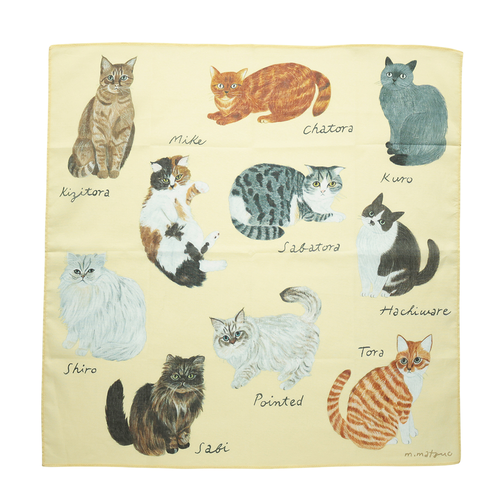 Matsuo Miyuki Handkerchief Cat type-CM