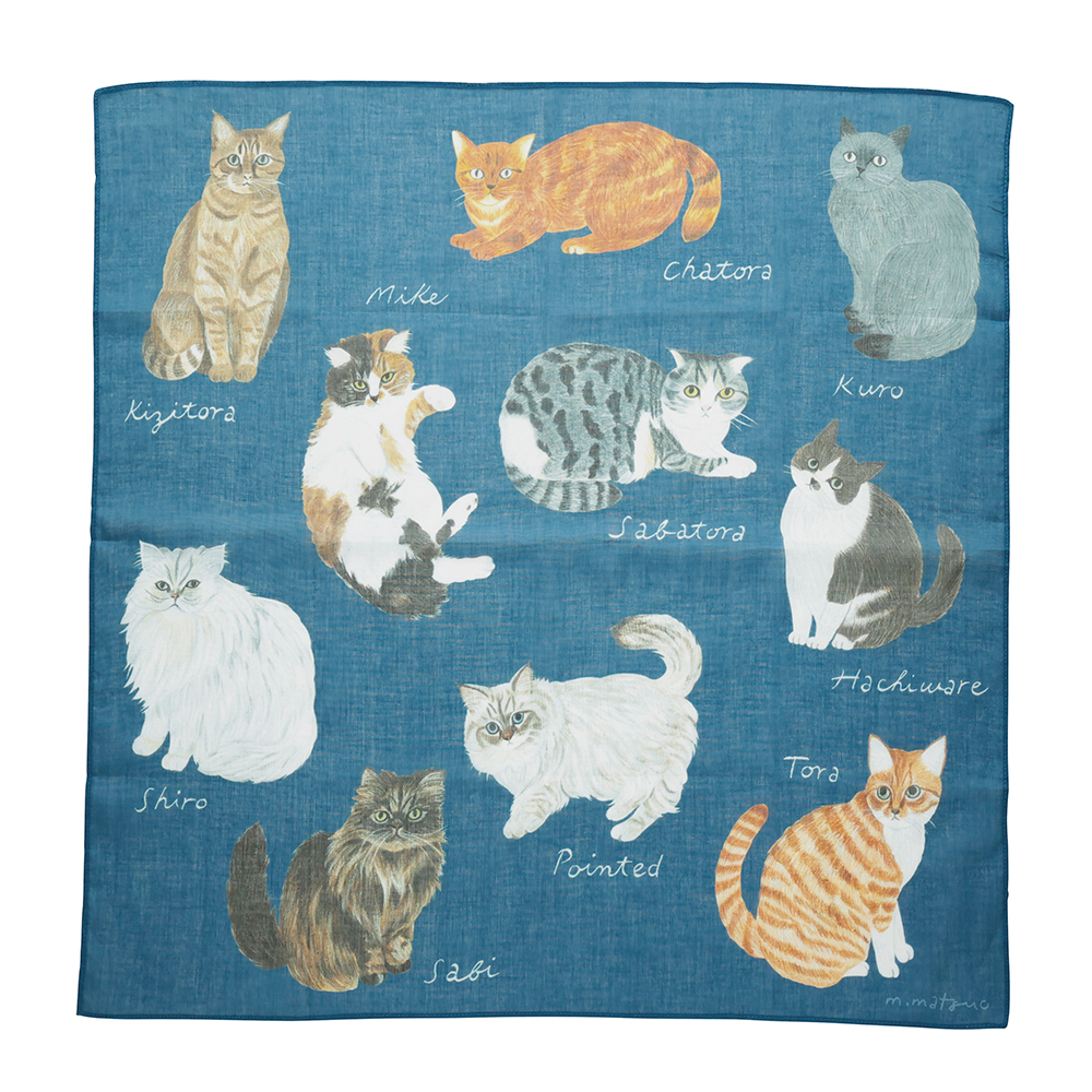 Matsuo Miyuki Handkerchief Cat type-NV