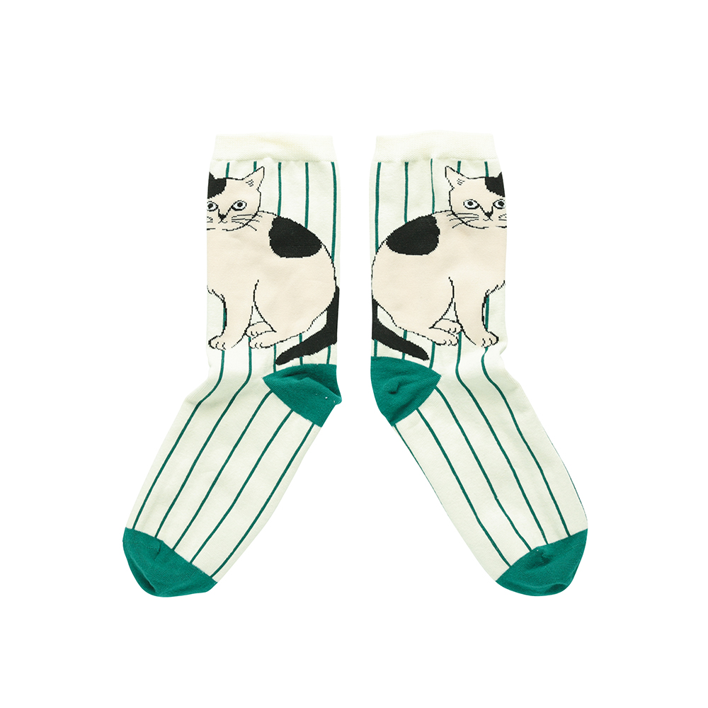 Matsuo Miyuki Stripe socks Pumpkin