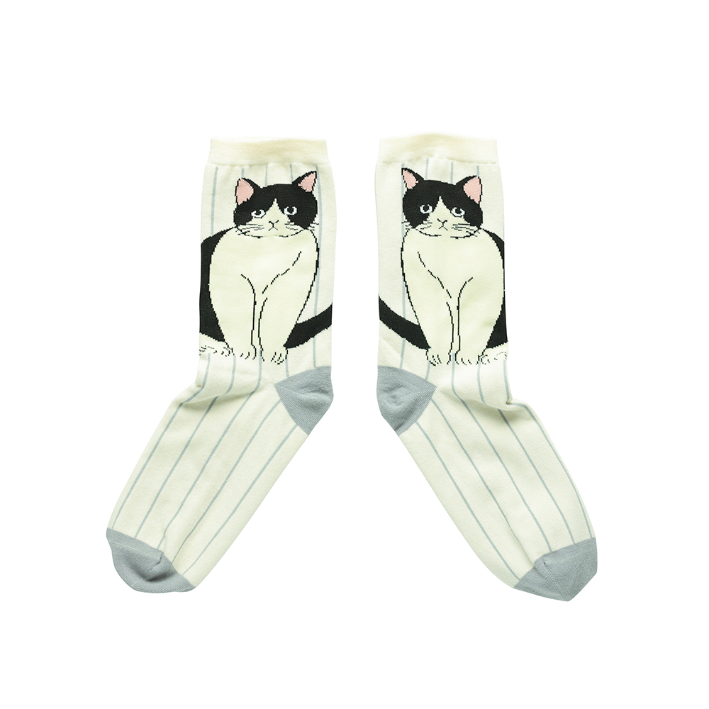 Matsuo Miyuki Stripe socks Pepper