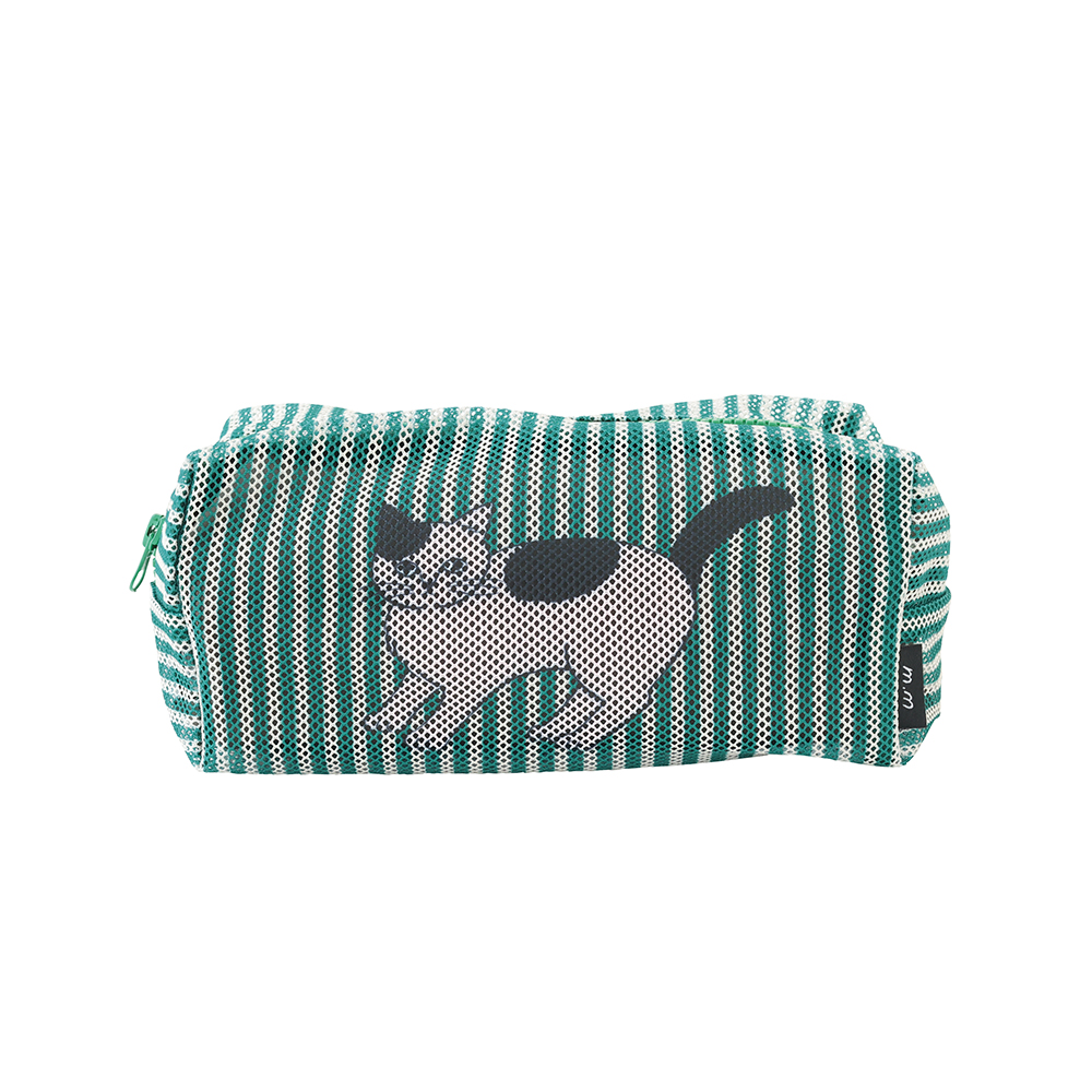 Matsuo Miyuki Stripe Mesh pouch Pumpkin