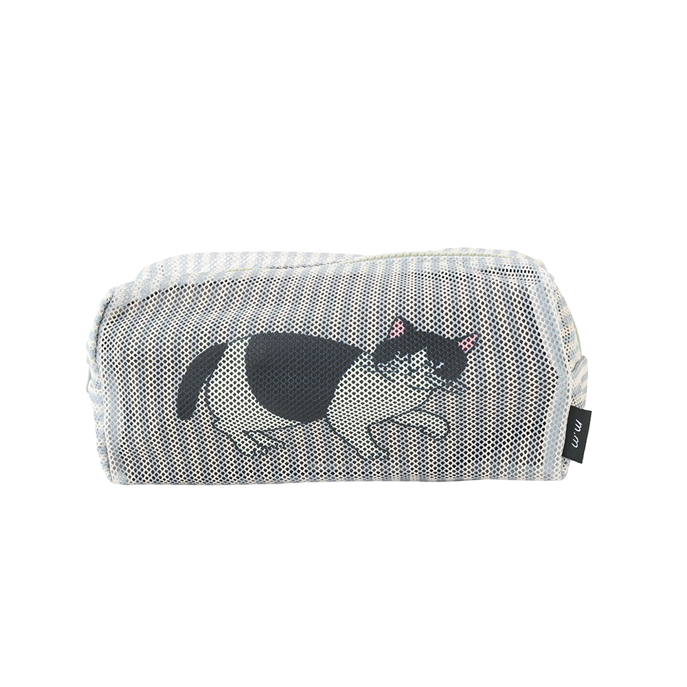 Matsuo Miyuki Stripe Mesh pouch Pepper