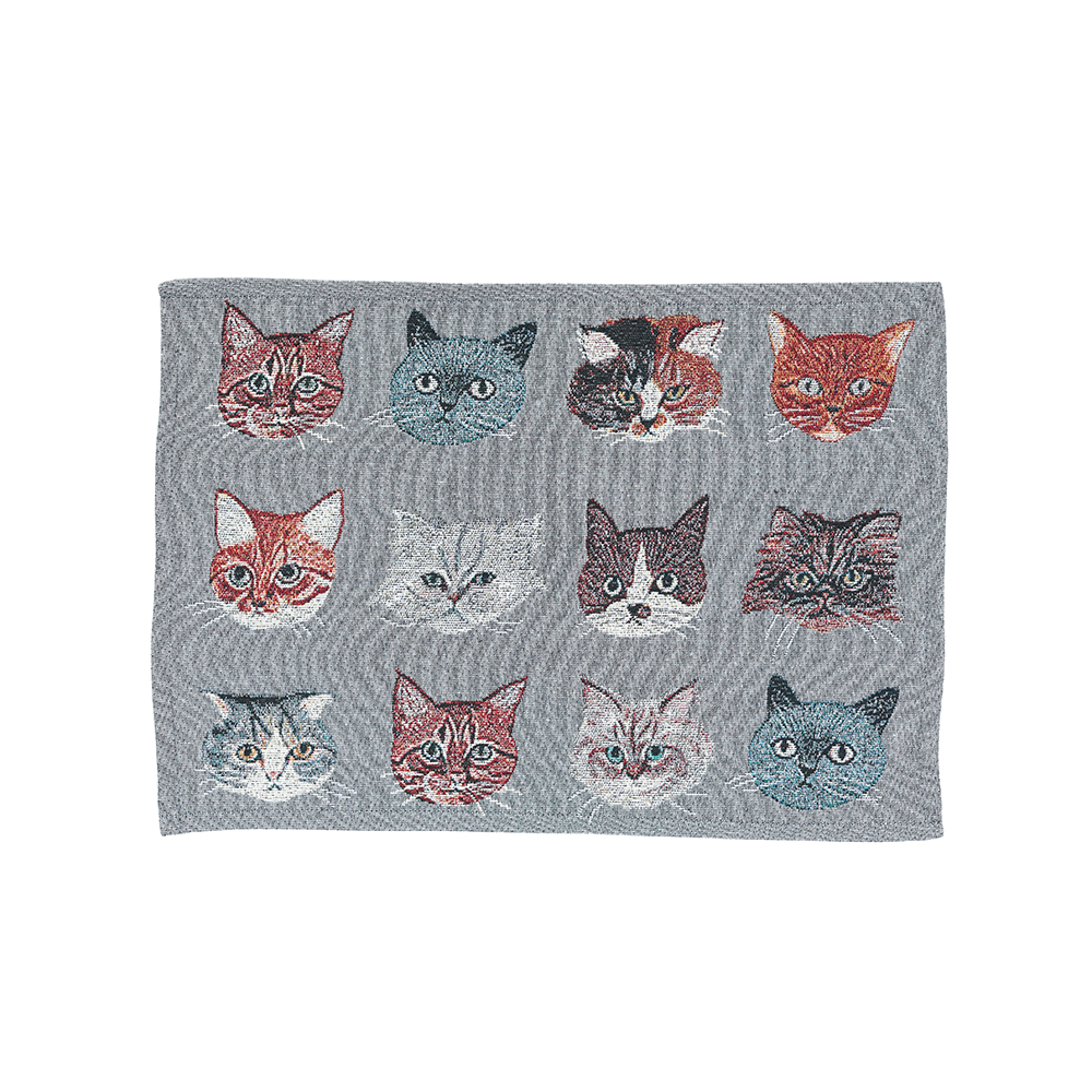 Matsuo Miyuki Place mat Cat Face-GY