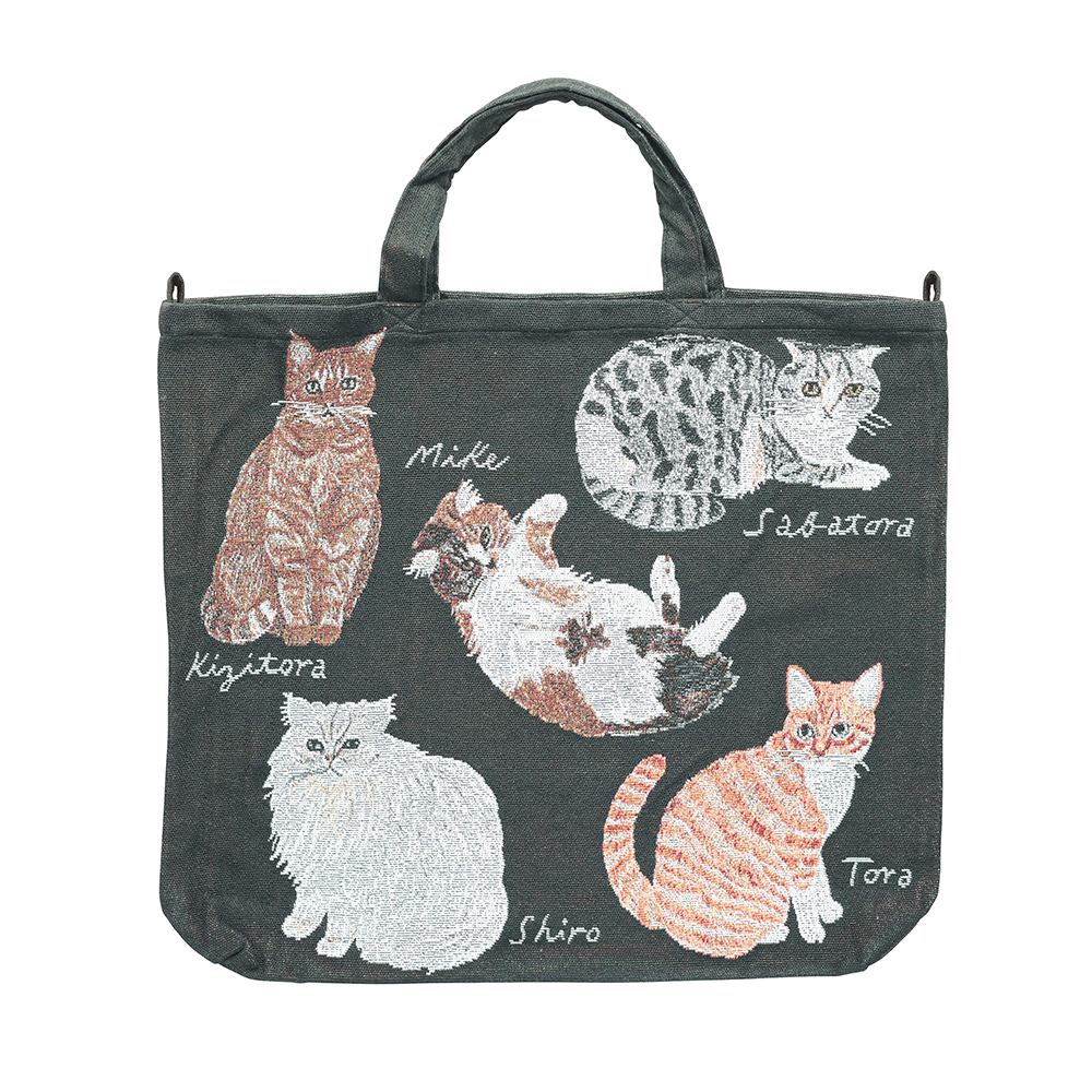 Matsuo Miyuki Tote bag Cat type-BK