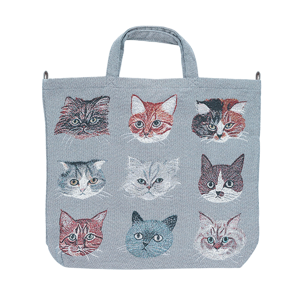 Matsuo Miyuki Tote bag Cat Face-GY