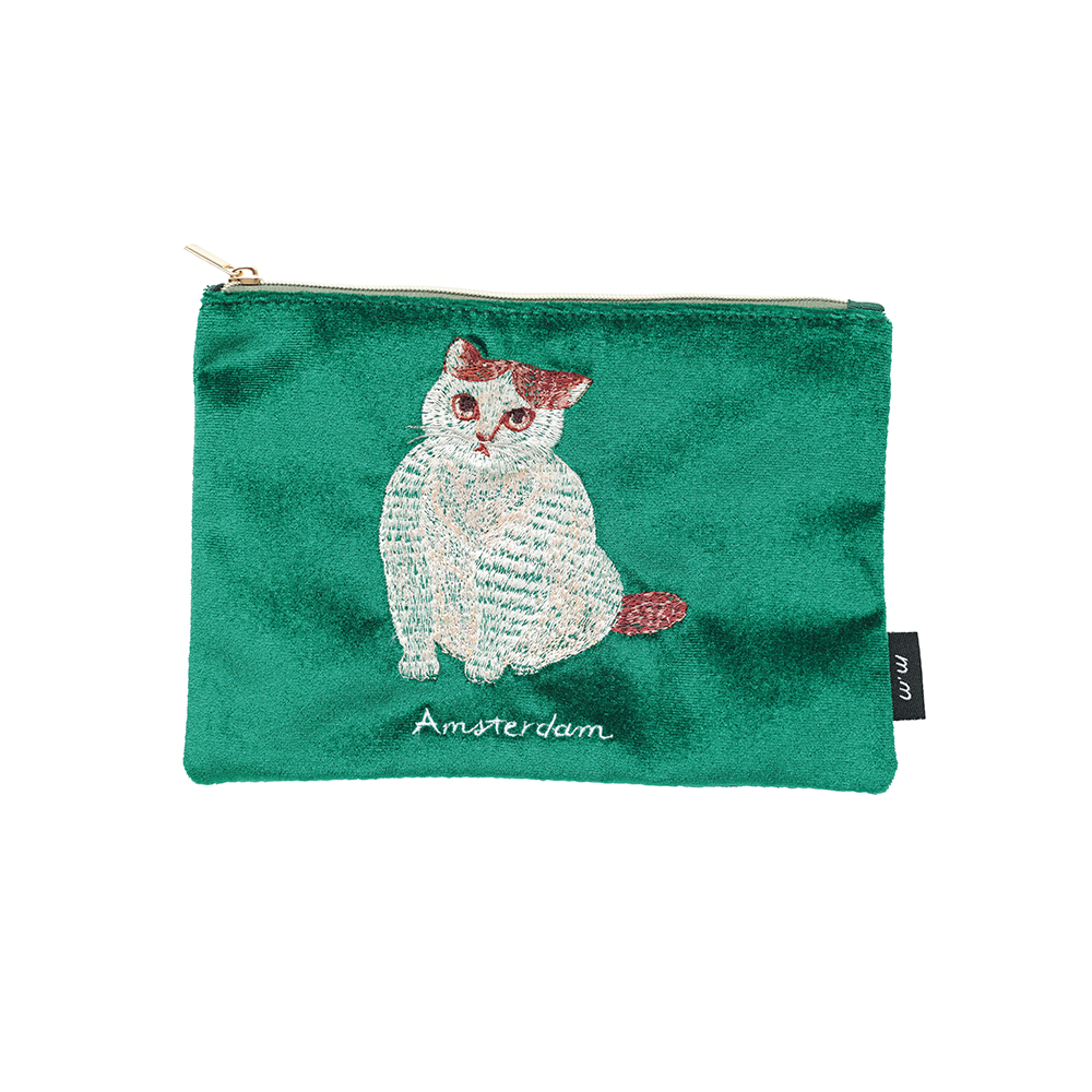 Matsuo Miyuki Velour pouch Momo
