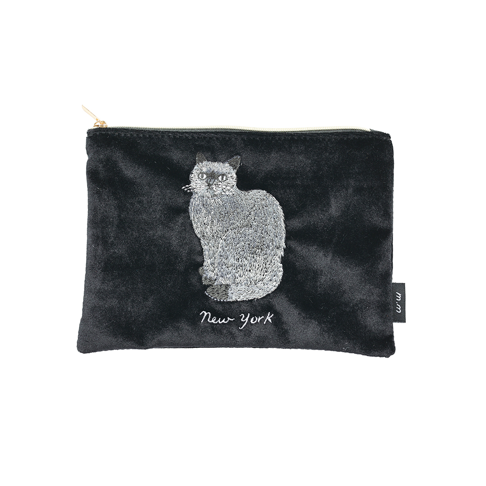 Matsuo Miyuki Velour pouch Leo