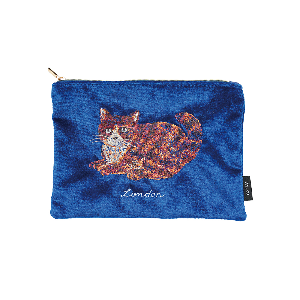 Matsuo Miyuki Velour pouch Maron