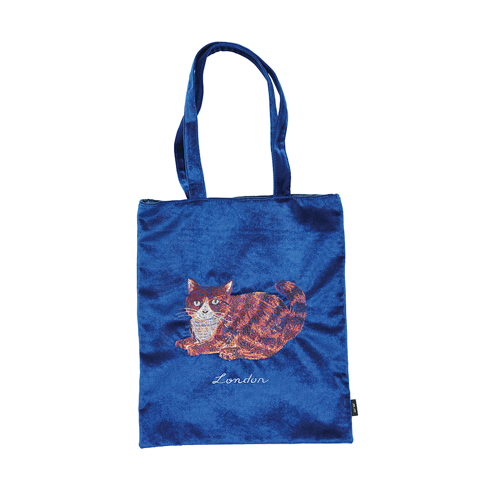 Matsuo Miyuki Velour Rectangle tote bag Maron