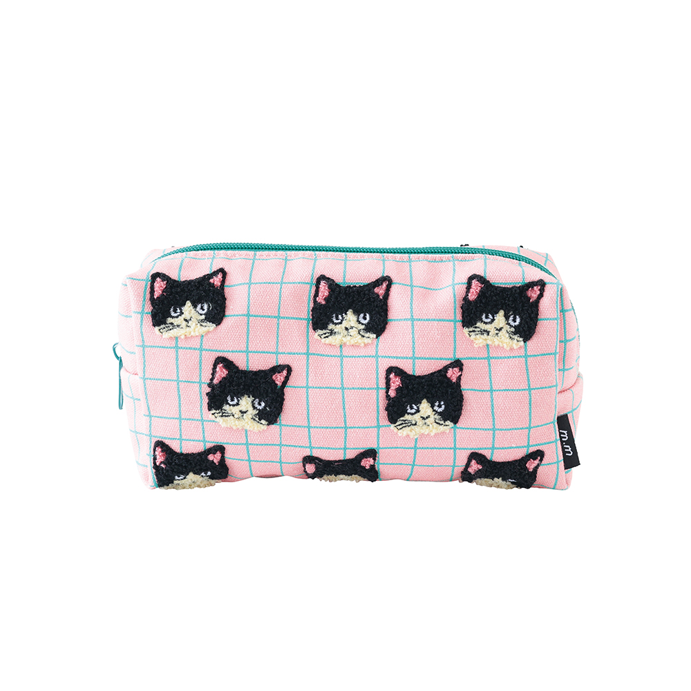 Matsuo Miyuki Moco check Box pouch Pepper