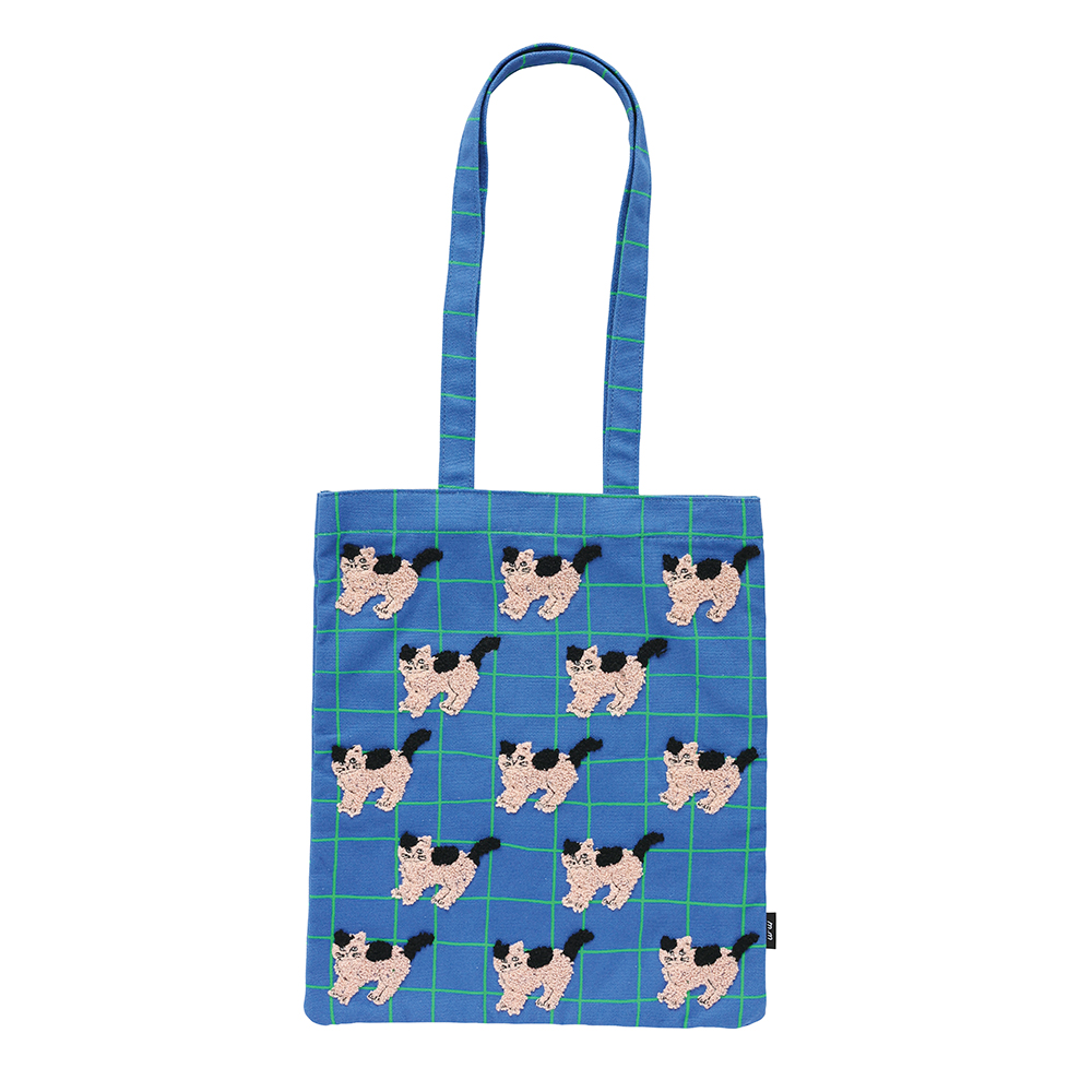 Matsuo Miyuki Moco check Rectangle tote Pumpkin
