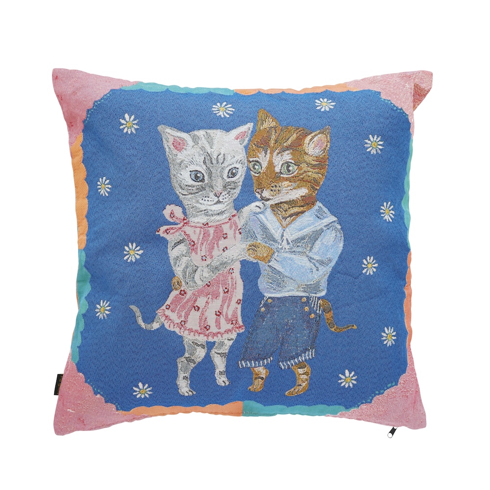 Nathalie Lete Cushion cover Dance cats